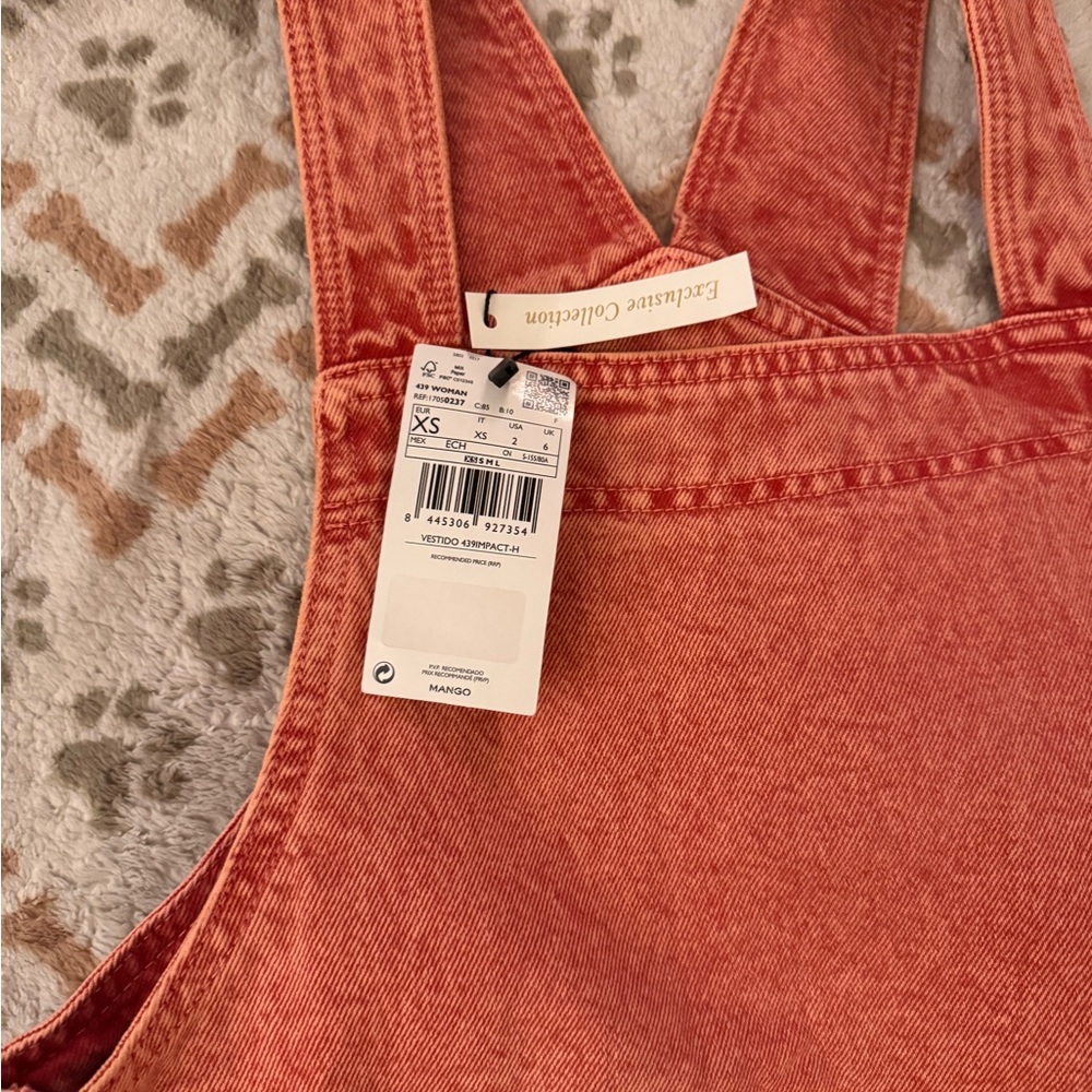 Mango Terracotta Denim Overalls